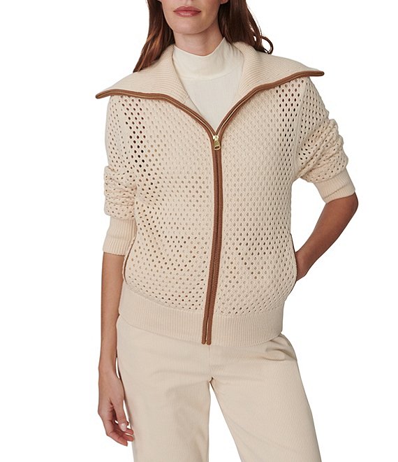 Varley Paula Zip-Through Collared Long Sleeve Knit Jacket