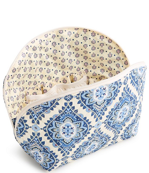 Vera Bradley Cambridge Blue Large Dome Cosmetic Bag | Dillard's