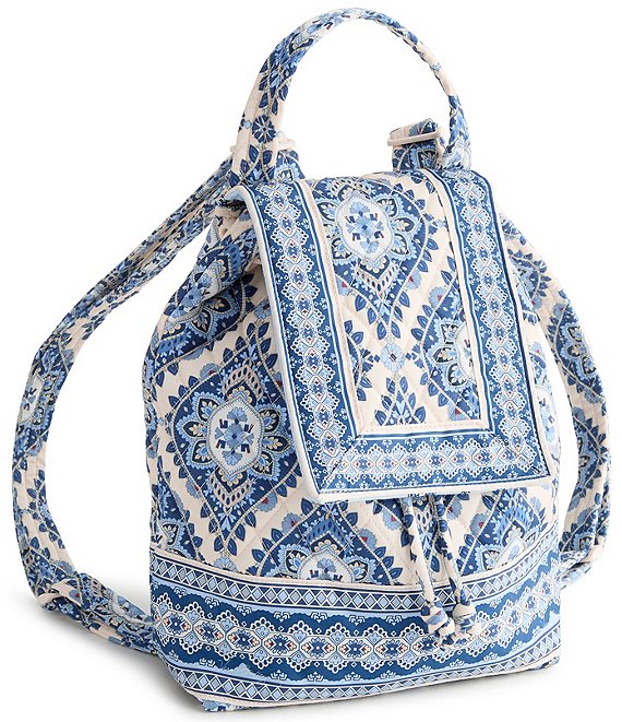 Vera Bradley Cambridge Blue Original Drawstring Backpack