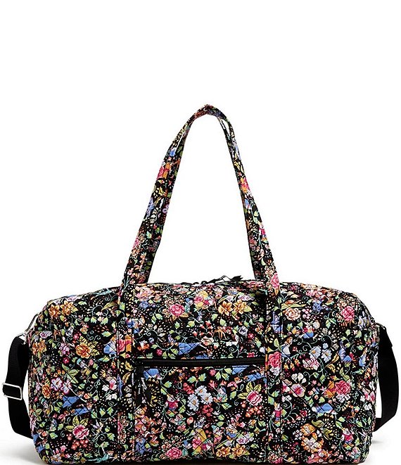 Vera Bradley Classics on the Green Large Quilted Travel Duffle Bag