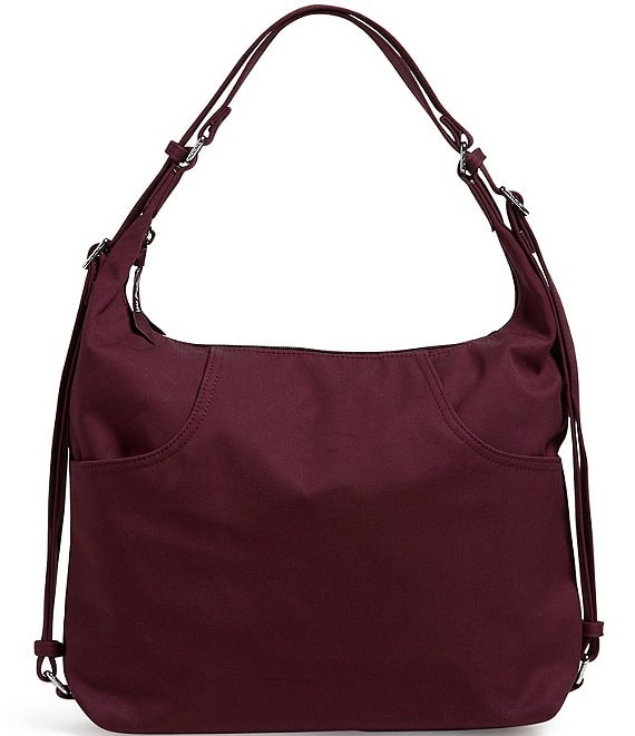 Color:Mulled Wine - Image 1 - Convertible Backpack Shoulder Bag
