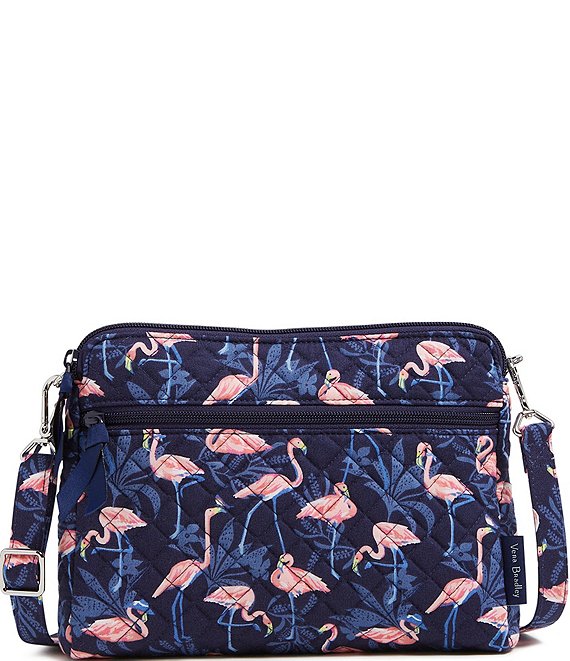 Vera Bradley Flamingo Party Triple Compartment Crossbody Bag Dillard s