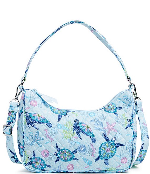 Vera Bradley Frannie Crescent Cotton Just Turtle Crossbody Bag