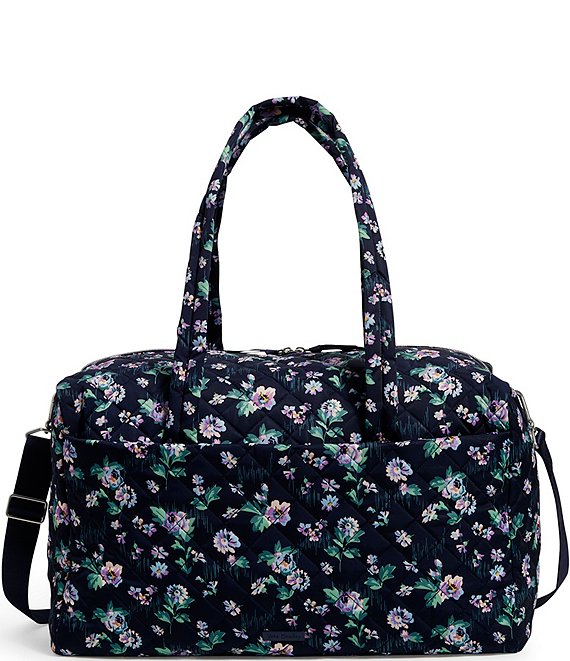 Color:Navy Garden - Image 1 - Large Travel Floral Duffle Bag