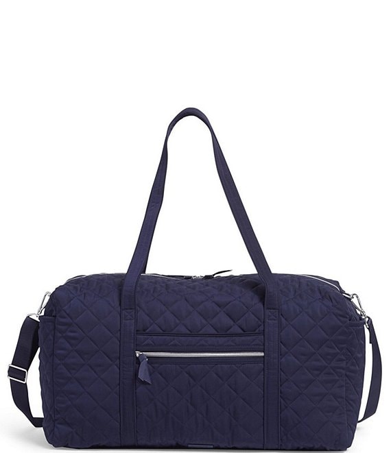 Color:Classic Navy - Image 1 - Performance Twill Collection Large Quilted Travel Duffel Bag