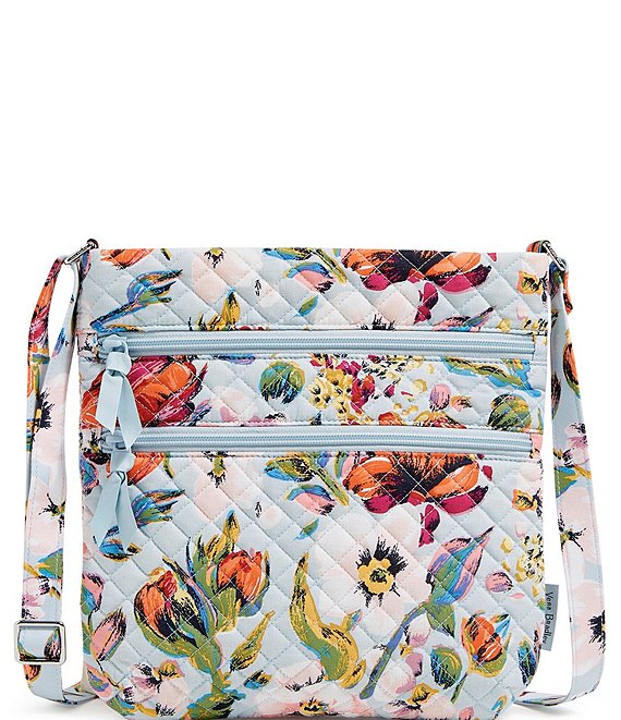 Vera Bradley Triple Zip Hipster Sea Air Floral Crossbody Bag | Dillard's