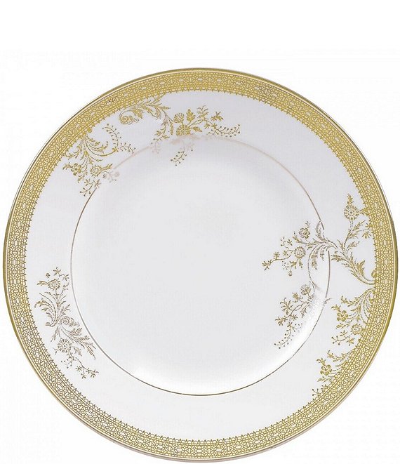 Color:White/Gold - Image 1 - by Wedgwood Vera Lace Floral Salad Plate