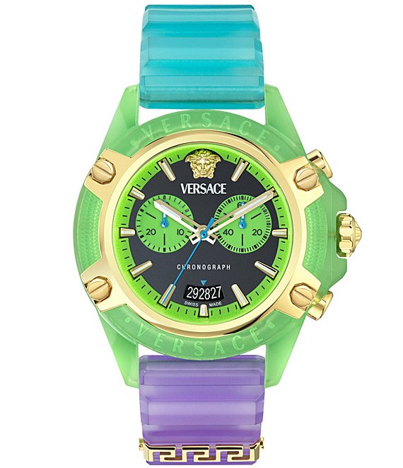 Versace Men's Icon Active Chronograph Multicolored Silicone