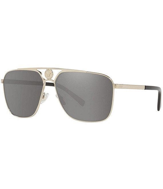 Color:Pale Gold - Image 1 - Men's Ve2238 61mm Rectangular Sunglasses