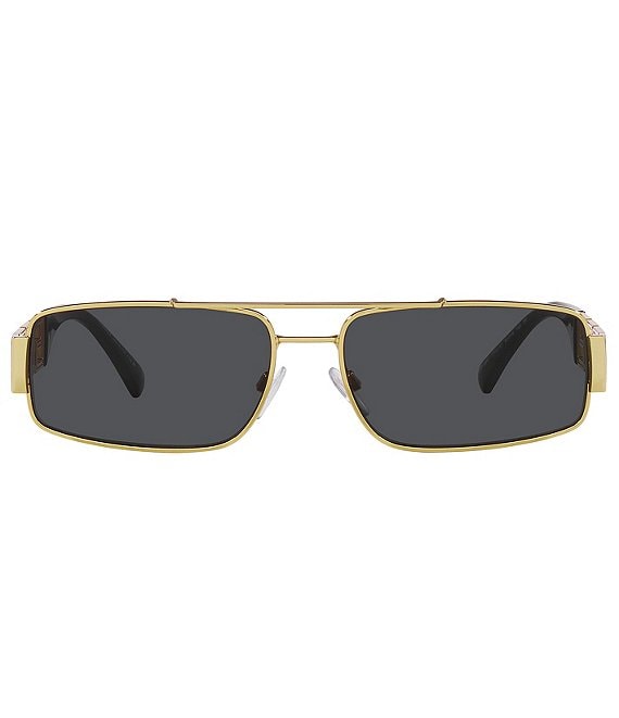 Versace Men's VE2257 Greca 60mm Grey Rectangle Sunglasses | Dillard's