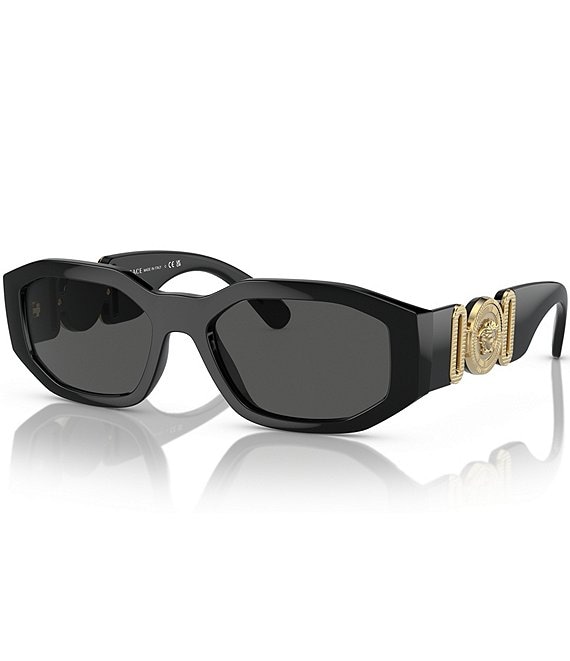 Rectangular Sunglasses with Black-Colored Acetate Frame - Luxury Sunglasses