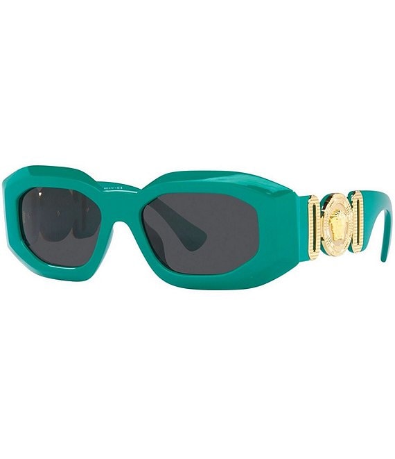 Color:Turquoise - Image 1 - Unisex Ve4425u 54mm Rectangle Sunglasses