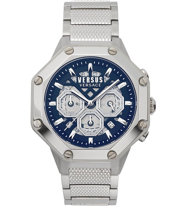 激安大特価！ by Versus Versace Versace Silver Chronograph Palestro Men's 時計