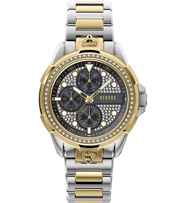 Versace Versus Versace Men's 6e Arrondissement Multifunction Two Tone Bracelet Watch
