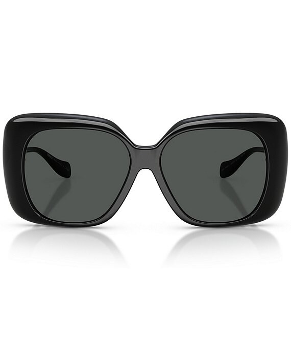 Versace Black Women\'s Oversized Sunglasses with Case Versace Sunglasses Eyeglasses Leather Hard Case Large Black  main image 3