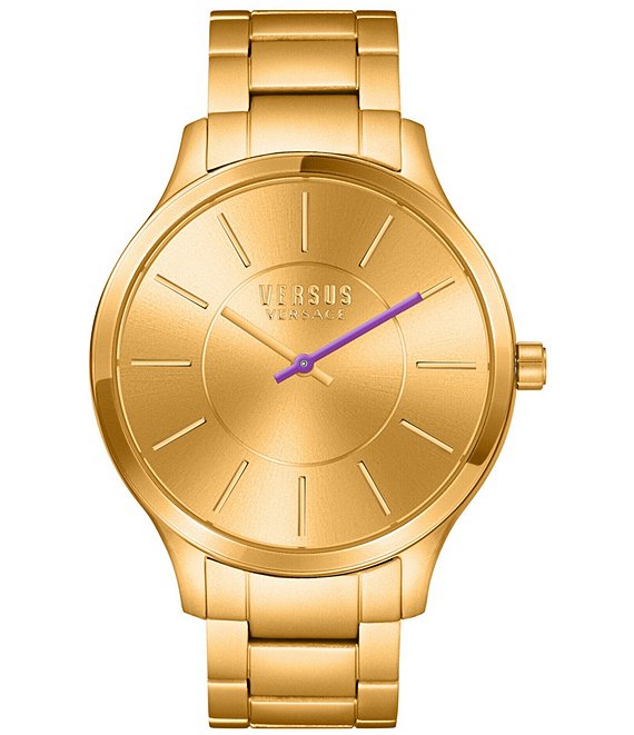 Versus By Versace Men's Less Analog Gold Stainless Steel Bracelet Watch ...