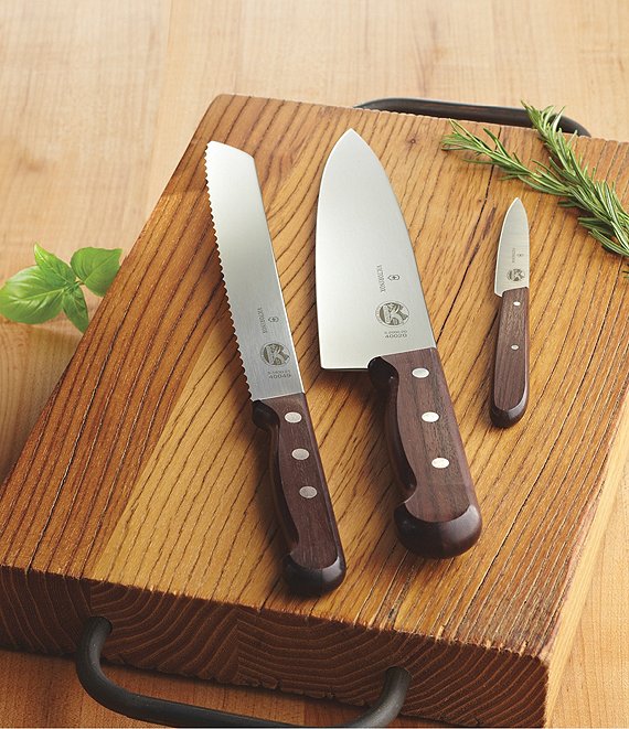 VICTORINOX 骨スキナイフ 3本セット Victorinox Swiss Army 3-Piece Rosewood Flat Knife Set | Dillard's