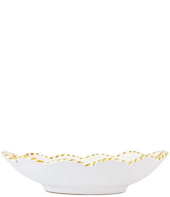 VIETRI Arezzo Collection Yellow Oval Bowl