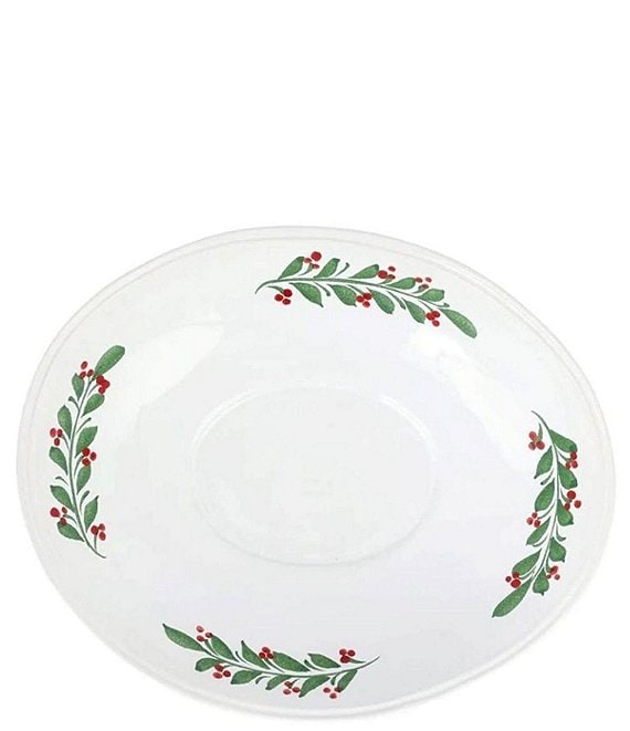 VIETRI Aria Holiday Shallow Oval Bowl