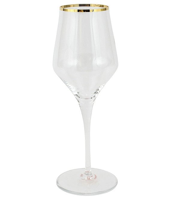 Color:Gold - Image 1 - Contessa Collection Gold or Platinum Wine Glass