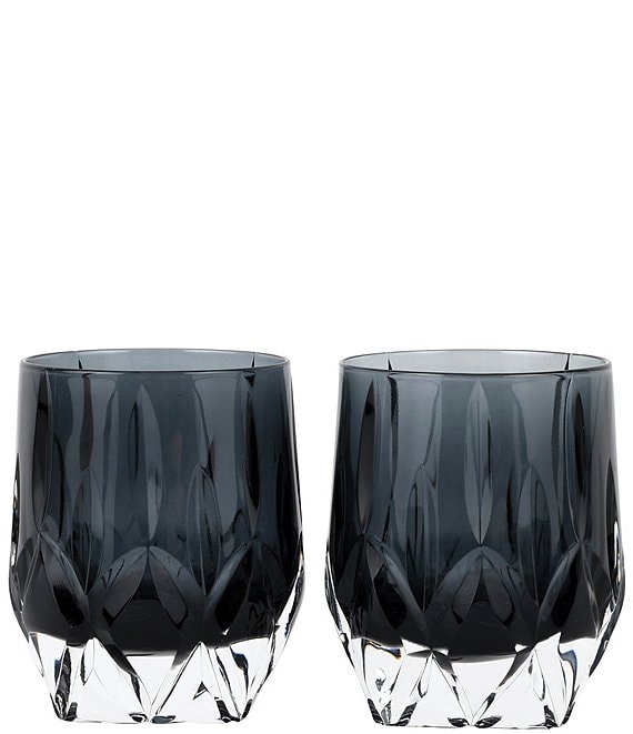 Vietri Gemma Quartz Double Old Fashioned, Set of 2