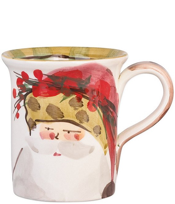 VIETRI Holiday Old St. Nick Animal Hat Multicultural Collection Mug