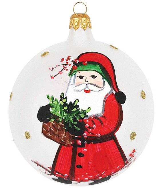 VIETRI Old St. Nick Basket Ornament