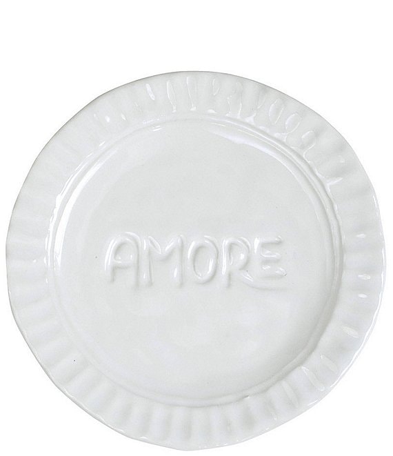VIETRI Pietra Serena Amore Plate