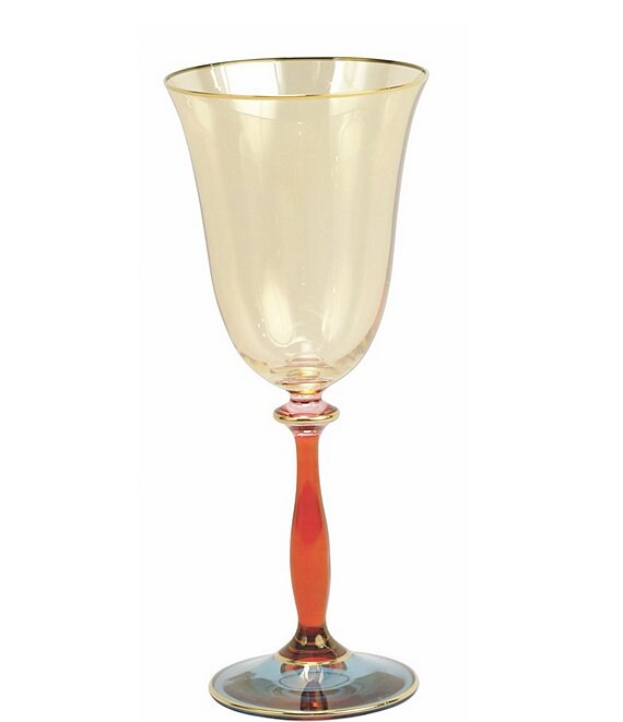 VIETRI Regalia Deco Blue Wine Glass