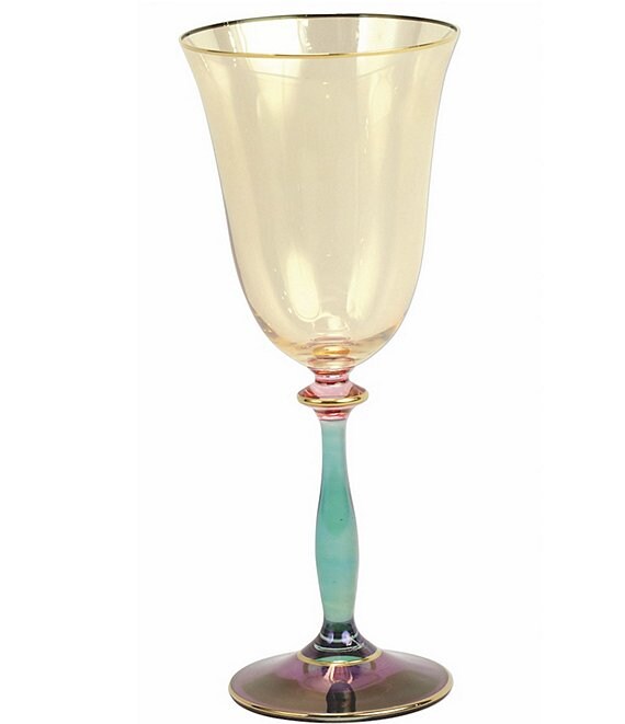 VIETRI Regalia Deco Purple Wine Glass