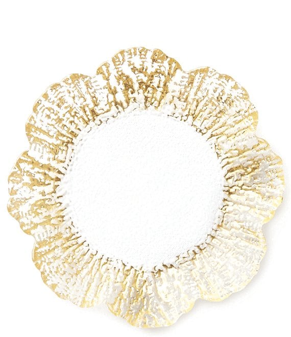 Vietri ruffle glass gold canape plate 6 5 in chart