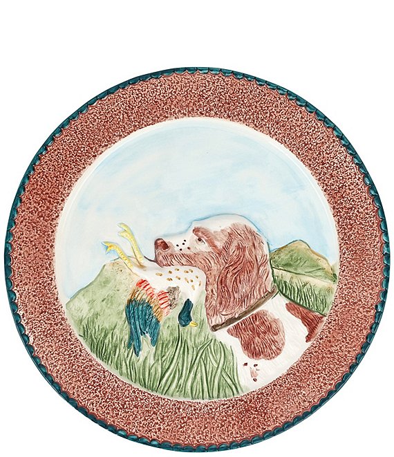 VIETRI Wildlife Collection Spaniel Wall Plate