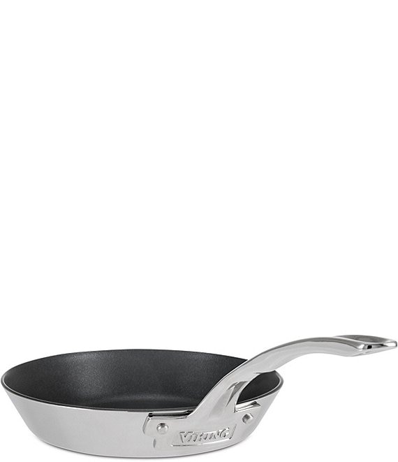 Color:Stainless Steel - Image 1 - Contemporary 3-Ply Stainless Steel Enterna Nonstick Fry Pan