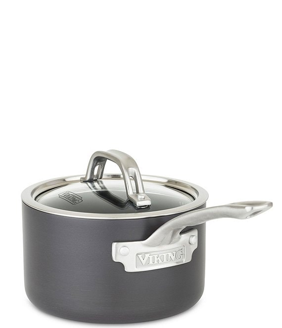 Color:Dark Grey - Image 1 - Hard Anodized Nonstick 2-Quart or 3-Quart Sauce Pan