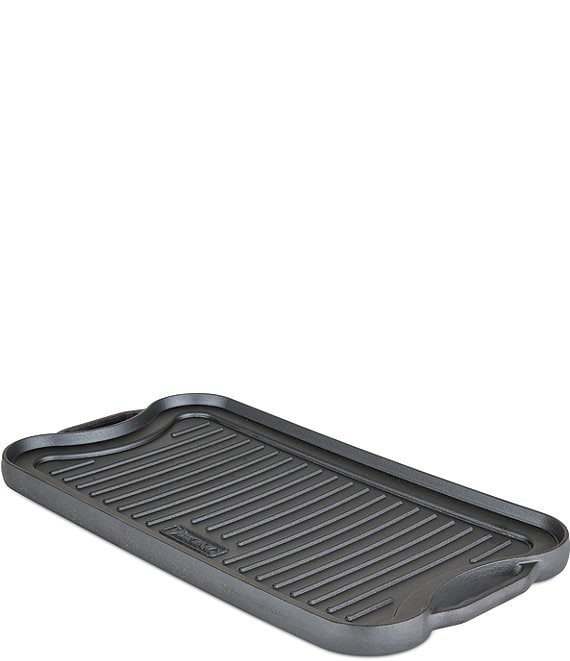 Cast Iron Reversible Grill Plate,Cast Iron Cookware with Removable  Handle,Cast Iron Steak Plate Sizzle Griddle,Pre-Seasoned Cast Iron Oven  Grill Pan