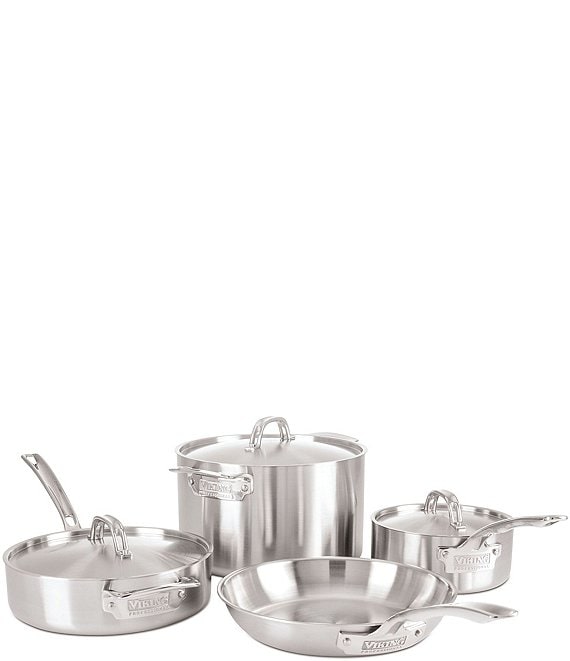 Viking Professional 5-Ply Satin 7-Piece Stainless Steel Cookware Set