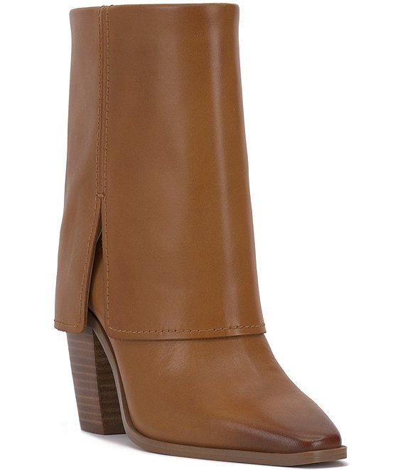 Vince Camuto Alolison Leather Foldover Booties