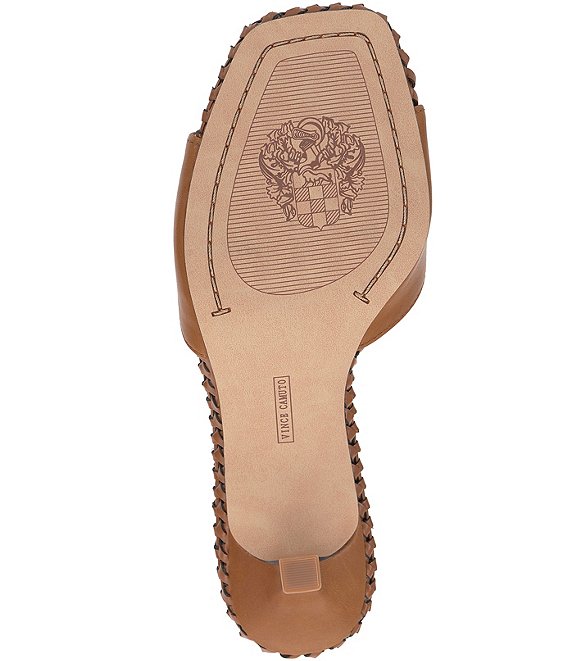 Vince Camuto Emmla Leather Stitched Banded Slide Sandals  display picture 1