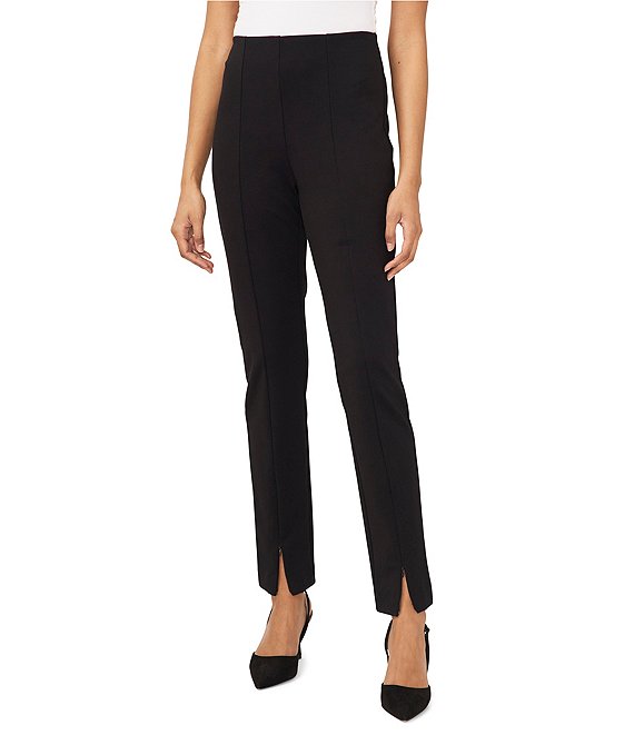 Vince Camuto Faux Suede Ankle Zip Pull-On Seamed Leggings