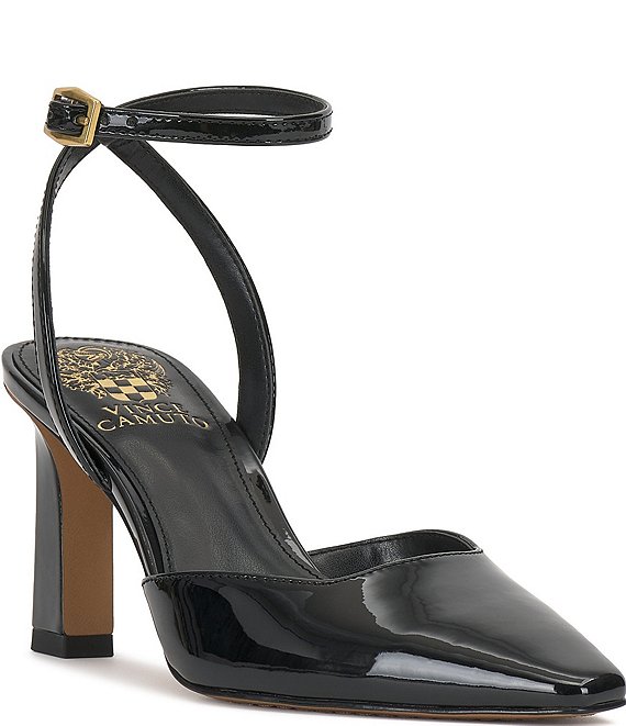 Vince Camuto Galees Patent Ankle Strap Pumps