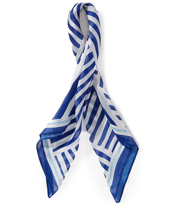 Vince Camuto Geo Stripe Bordered Square Scarf