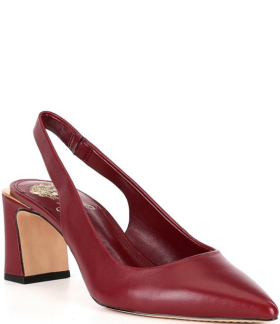 Vince Camuto Hamden Leather Slingback Pumps Dillard s