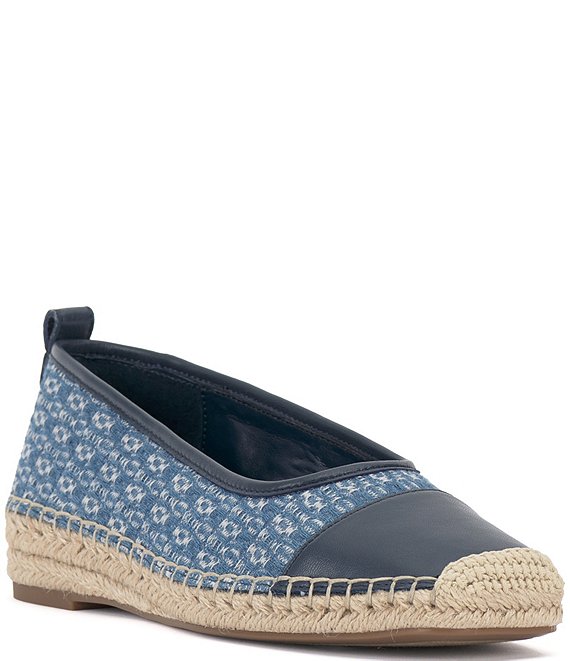 Denim sales espadrille flats