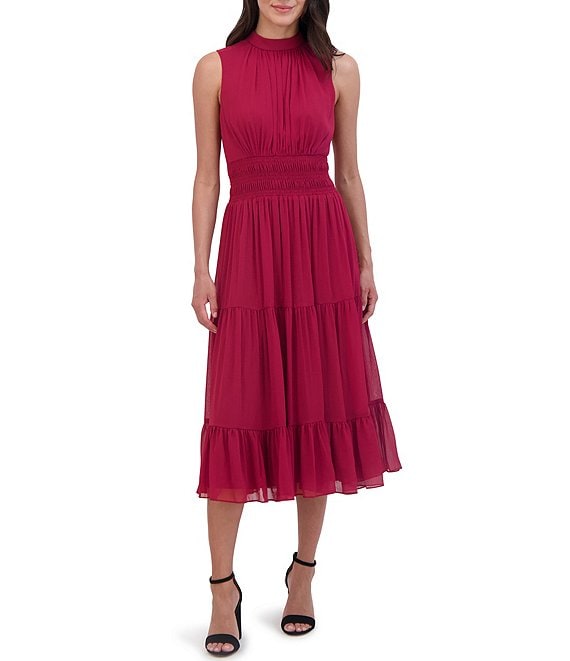 Vince Camuto Mock Neck A Line Dress Dillards 4989