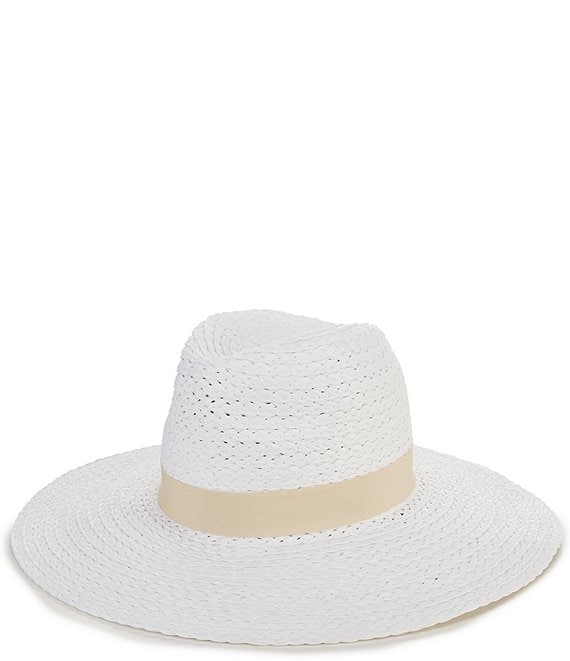 Vince Camuto Oversized Hardware Straw Panama Hat