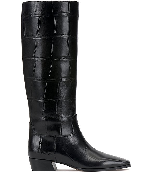 Vince Camuto Pavla Croco Embossed Leather Knee High Boots  display picture 1