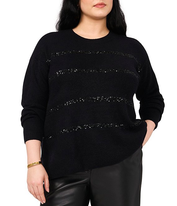 Vince Mesh cheapest Crewneck Sweater in Black XXL