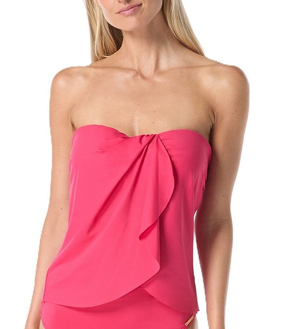 Vince Camuto Riviera Solids Draped Bandini Swim Top