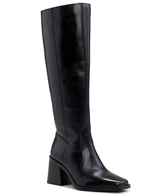 Color:Black - Image 1 - Sangeti Leather Tall Boots