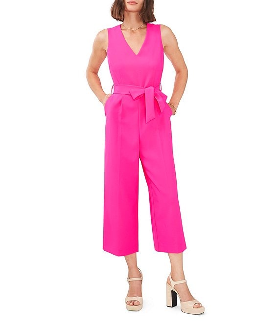 Mint Green Sleeveless Button Front Cropped Jumpsuit– PinkBlush